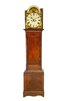 Lot 570 - An eight day mahogany longcase clock.