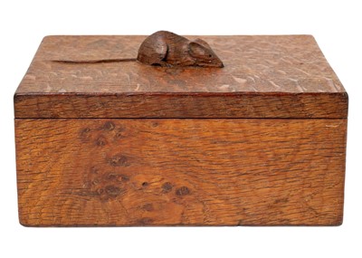 Lot 1556 - Mouseman, A Robert Thompson of Kilburn oak trinket box.