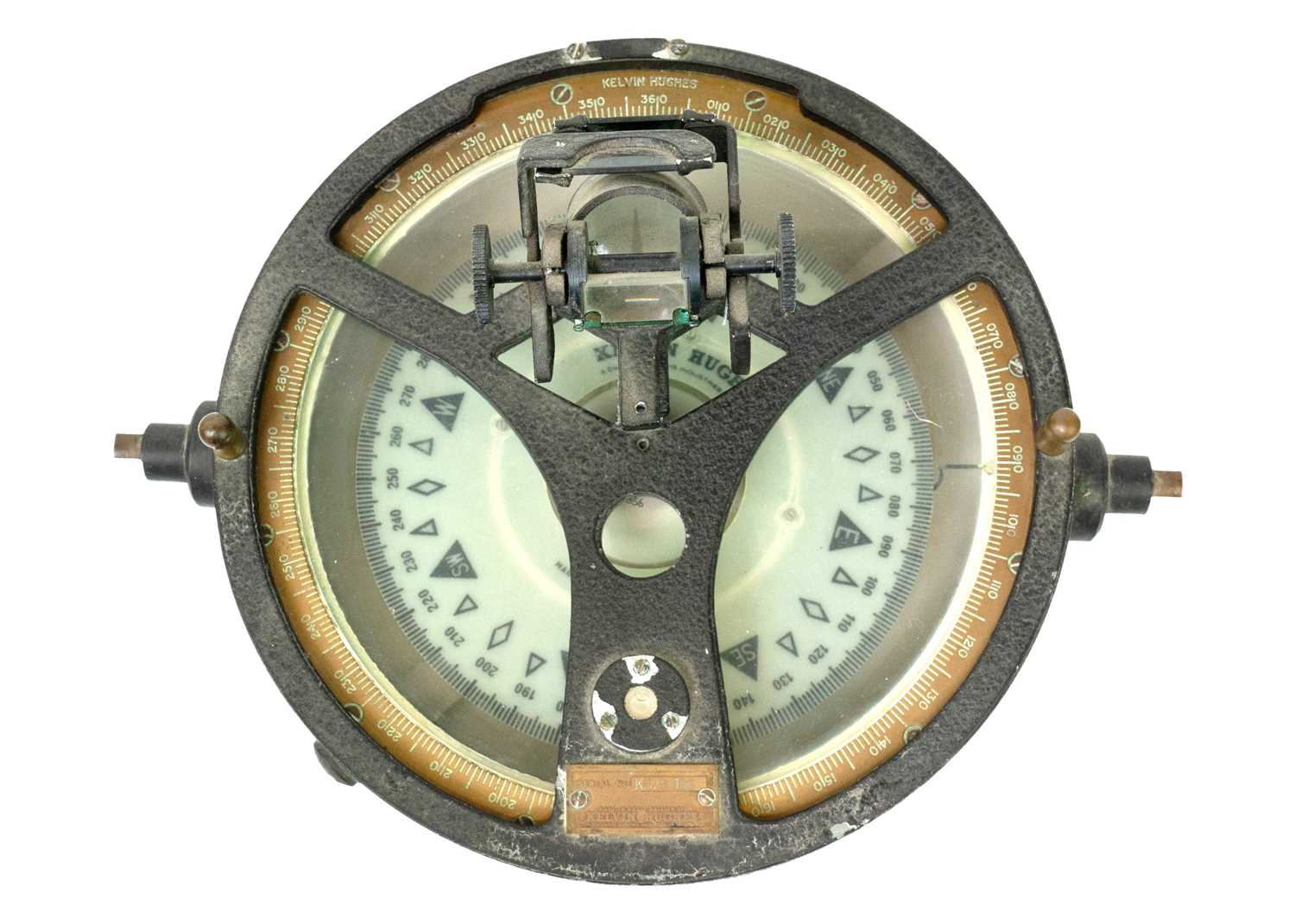 Gimble Compass Lot 514 - A Kelvin Hughes gimble compass with azimuth