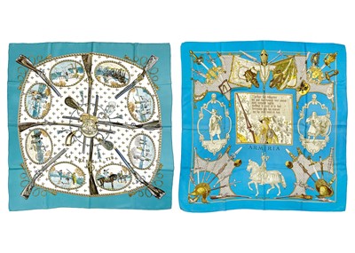 Lot 322 - HERMES - Two silk scarves.