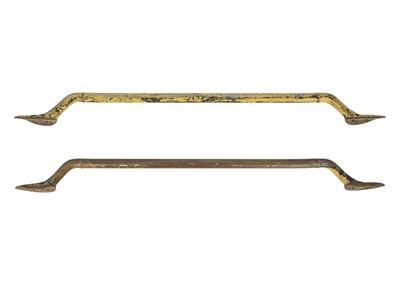 Lot 535 - Pullman end of carriage Grab handles (x2) - ideal towel rails for railway enthusiasts