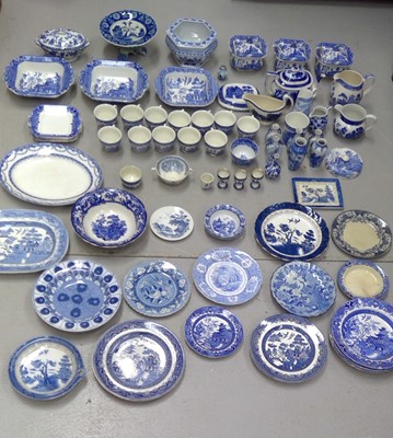 Lot 47 - A Large Selection of Blue and White Ceramics.
