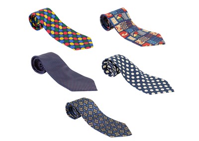 Lot 346 - Five designer ties.