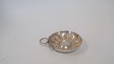 Lot 41 - A silver plated wine tasting cup, with French...