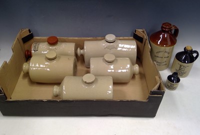 Lot 25 - Ironstone Bed Warmers and Cider and Cornish...