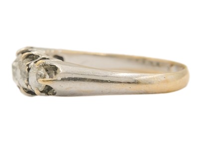 Lot 215 - A Victorian 18ct white gold Old Mine Cut diamond five stone ring.