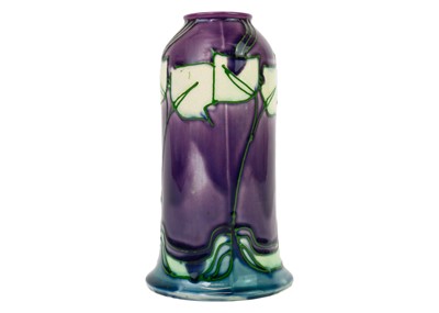 Lot 1493 - A Minton secessionist tube-lined cylindrical vase.