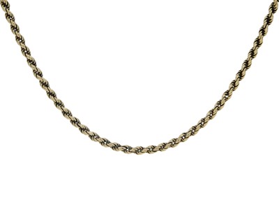 Lot 231 - A 9ct rope twist necklace.