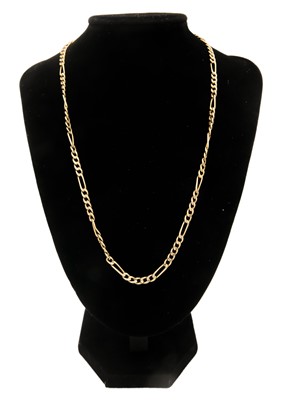 Lot 227 - A 9ct Figaro link necklace.