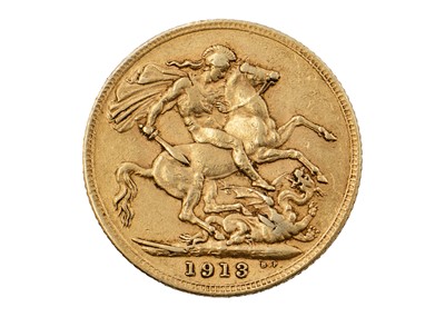 Lot 224 - A George V 1913 full sovereign coin.