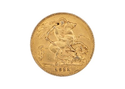 Lot 225 - A George V 1911 half sovereign coin.