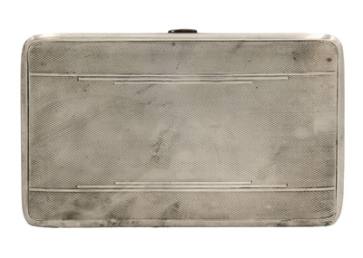 Lot 47 - A George v silver engine turned cigarette case.