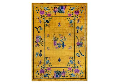 Lot 270 - A Chinese 'Deco' carpet, Tianjin, North West China, circa 1930's.