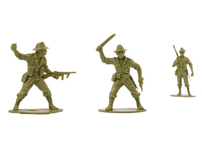 Lot 743 - Timpo Swoppet and Airfix Plastic soldiers plus a fort