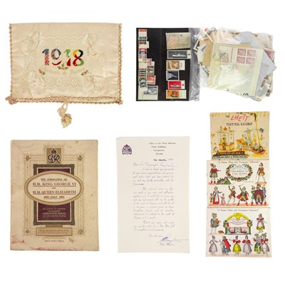 Lot 904 - Cigarette Cards, Stamps, Signed letter, Ephemera etc