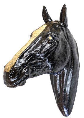 Lot 79 - A life sized fibre glass model of a horses head.