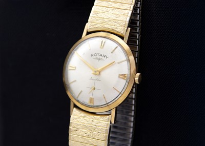 Lot 133 - ROTARY - An Incabloc 9ct cased 1960's gentleman's manual wind wristwatch.