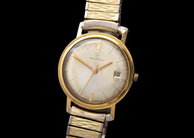 Lot 71A - RODANIA - A 9ct cased 1960's gentleman's manual wind wristwatch.