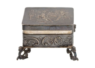 Lot 219 - A Victorian silver trinket box with import marks for John George Smith.