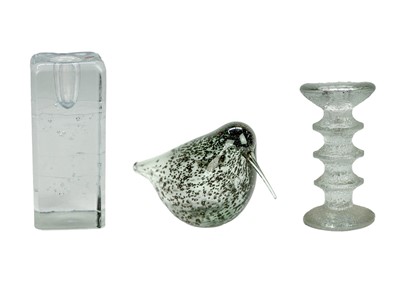 Lot 196 - Finnish Art Glass, Kaj Franck for Nuutajarvi Notsjo, a glass small bird.