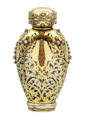 Lot 238 - A good Victorian silver gilt scent bottle by Beasley & Beasley.