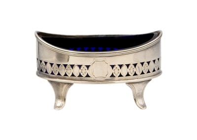 Lot 35 - A George III silver set of four salts by Henry Chawner.
