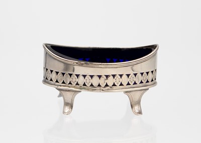 Lot 35 - A George III silver set of four salts by Henry Chawner.