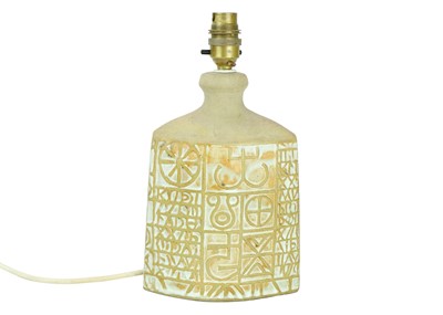 Lot 1596 - A Tremaen pottery table lamp.