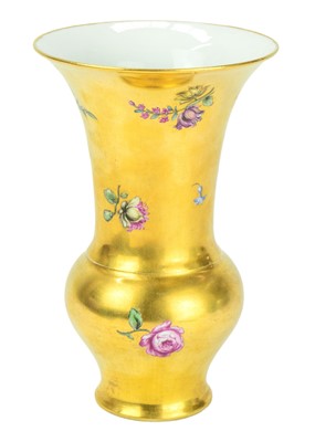 Lot 1491 - A German porcelain yan yan shape vase.