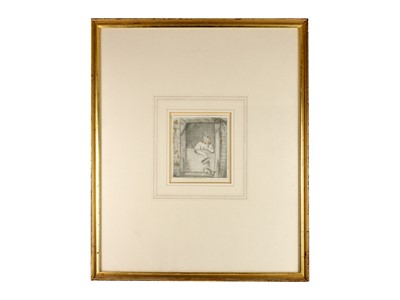 Lot 1248 - A charming 19th century pencil drawing.