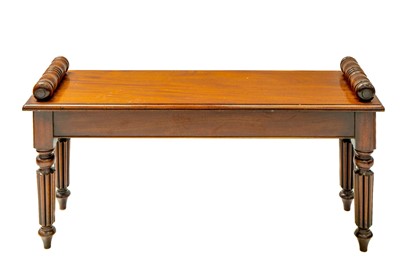 Lot 1665 - A Victorian style mahogany window seat.