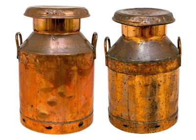 Lot 1214 - A copper milk churn Primrose Diary Cornwall Ltd.