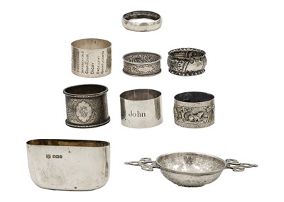 Lot 131 - A selection of silver items.