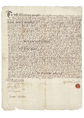 Lot 415 - A 17th century marriage certificate.