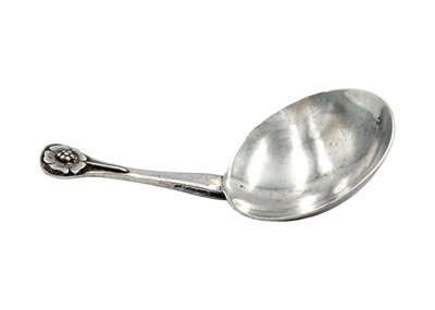 Lot 142 - A silver tea caddy spoon by Gwen Whicker.