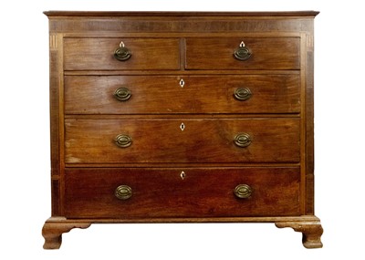 Lot 285 - A George III mahogany chest of drawers.