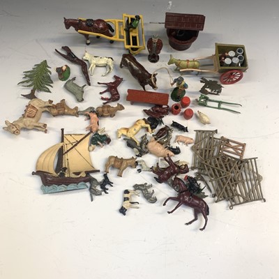 Lot 504 - Lead: A quantity of lead farm animals and...