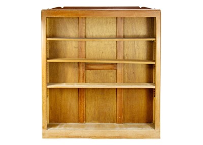 Lot 288 - An Arts & Crafts open oak bookcase.