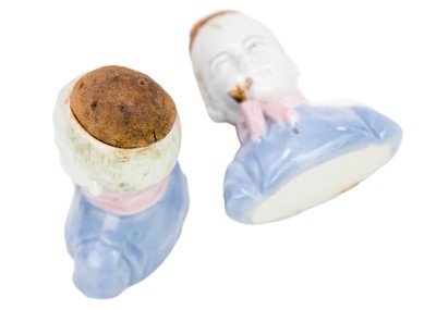 Lot 180 - A pair of Berlin K.P.M figures of fruit pickers.