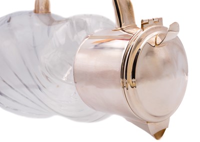 Lot 253 - A Mappin & Webb silver plate mounted glass Pimms or Lemonade jug.