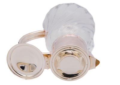 Lot 253 - A Mappin & Webb silver plate mounted glass Pimms or Lemonade jug.