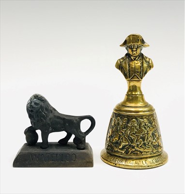 Lot 59 - A small cast metal Lion of Waterloo ornament,...