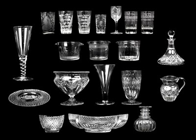 Lot 1007 - A collection of Georgian and later glassware.