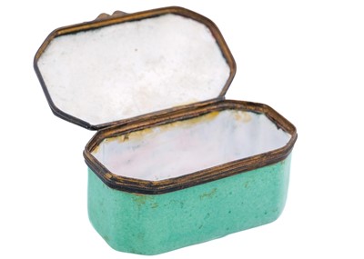 Lot 233 - Two Georgian Staffordshire enamel snuff boxes with horse racing decoration.