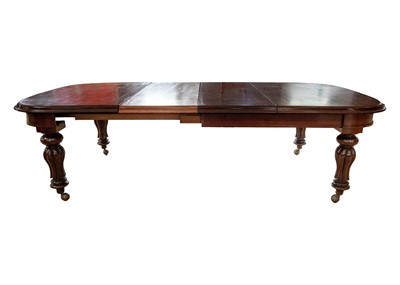 Lot 295 - A Victorian mahogany extending dining table.