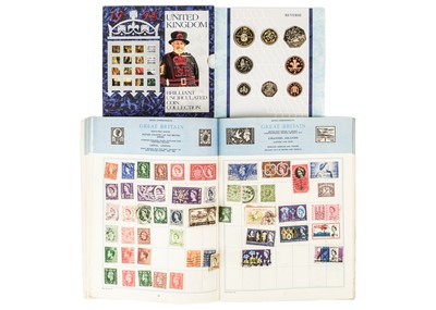 Lot 744 - Diecast Model Cars etc., Coin Year Set and Stamp Album