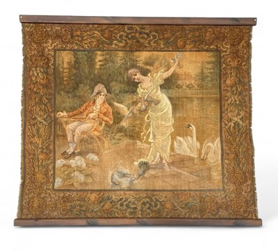 Lot 267 - A painted fabric panel.