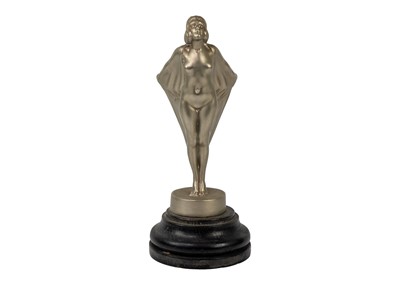 Lot 1410 - An Art Deco nickel plated car mascot by Max Leverrier.