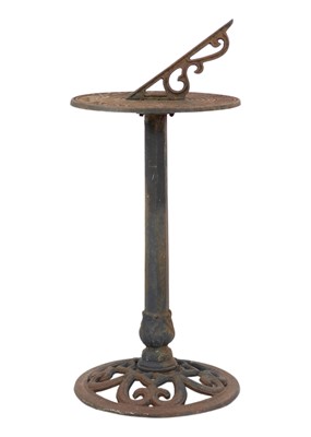 Lot 123 - A reproduction cast iron sundial on stand.