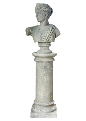 Lot 121 - A reconstituted stone classical bust.